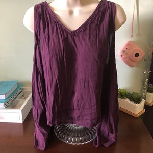 Hollister Maroon Tank Top With Open Back.